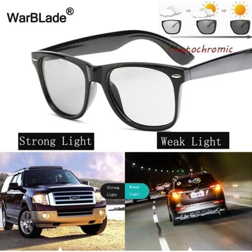 WarBLade Brand Photochromic Sunglasses Men Driving Anti-glare Goggles Polarized Sun glasses Chameleon Discoloration Sun Glasses