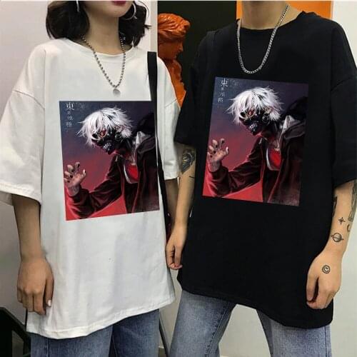 Tokyo Ghoul Kaneki T-Shirt Anime Summer Men O-neck Tshirt Hip Hop Tees Tops