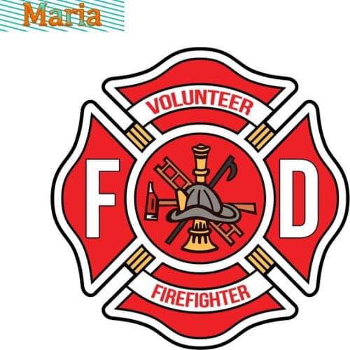 Volunteer Firefighter Logo Car Sticker Decal JDM JEEP Van Bike Offroad RV A4 Q3 Polo Deco Meterial Vinyl Car Styling KK PVC