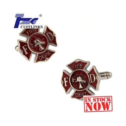 FIRE DEPT Cufflink Cuff Link 2 Pairs Free Shipping