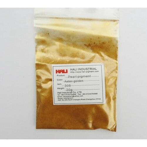 Pearl pigment, pearlescent pigment, mica powder pigment, item:305, color:Aztec golden, 20 gram a lot, free