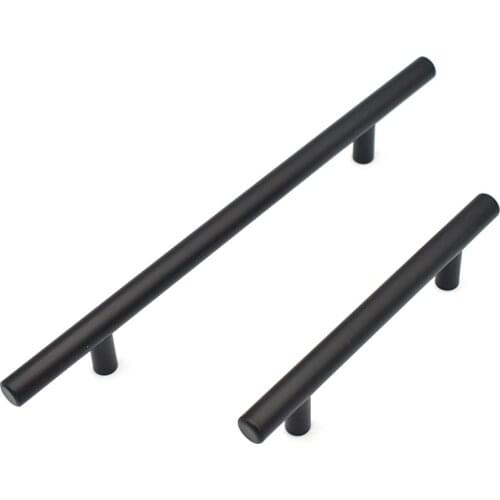10''/6'' Black Stainless Steel Minimalist cabinet door handle Cabinet Handles Dresser Pulls Furniture Hardware 2 pack