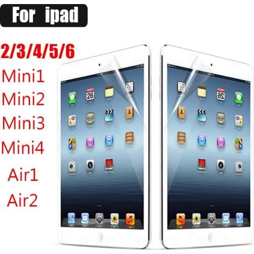 1000pcs Clear LCD PET Screen Protector Film Guard for ipad air 2 3 4 mini 2 3 4 Pro 9.7 10.5 Protective film
