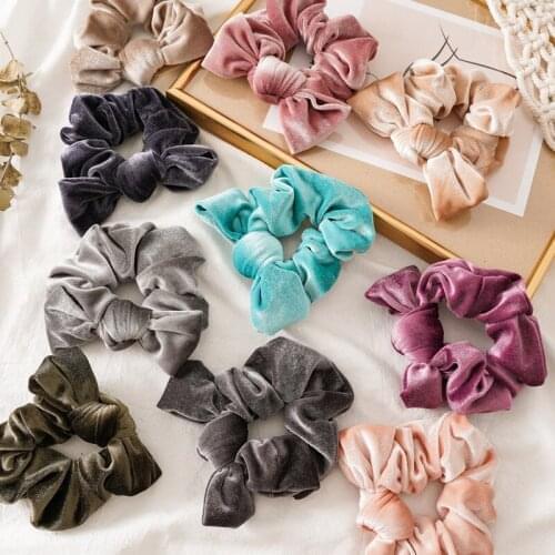 10PCE Elastic Hair Bands Silk Satin Scrunchie Hair Ties Ponytail Holder