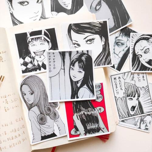 12pcs cute Hand account stickerhorror cartoon diary album DIY hand decoration material sticker Toy Scrapbooking Stickers