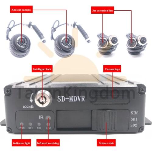 2CH taxi ahd 1080p high definition video monitoring package with built-in super capacitor and star night vision camera