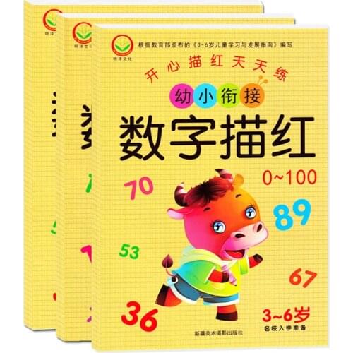 3 books exercise Chinese Basics Characters hanzi Writing Book Exercise Learn Kids Adults Beginners Preschool Workbook education