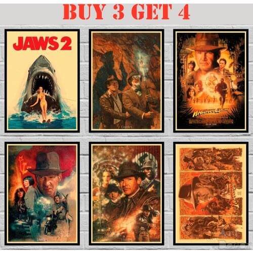 42 Designs Steven Spielberg Movie Kraft paper Poster HomeDecal Painting Wall Sticker A3 2 42X30cm