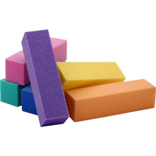 5pcs/set Nail File Blocks All Sides Colorful Sponge Nail Polish Durable Sanding Grit Cuboid Tools UV Gel Manicure Nail File T101