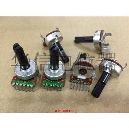 5pcs/lot Stock 161 Vertical double potentiometer A20K handle length 20MMF