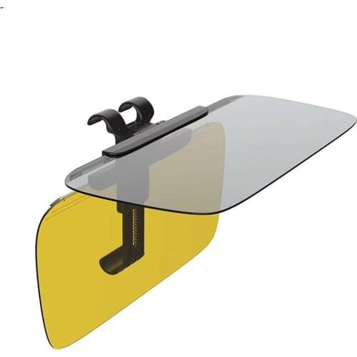 Car Sunshade Day Night Sun Visor mirror Anti-dazzle Clip-on Driving Vehicle Shield Clips on to most sun visors