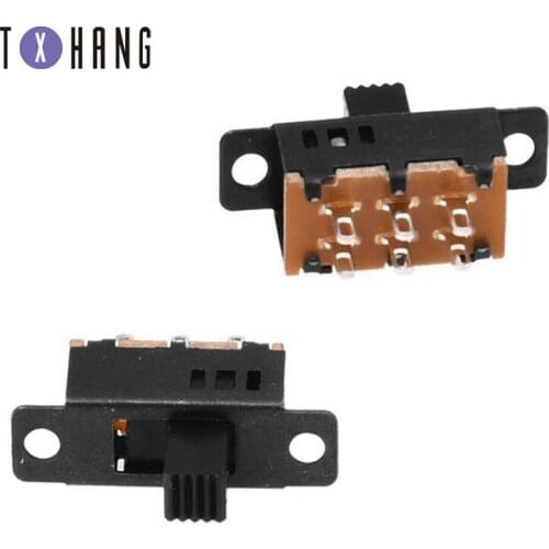 10 Pcs 6 Pins 2 Positions DPDT On/On Mini Slide Switch 3 Positions Terminals diy