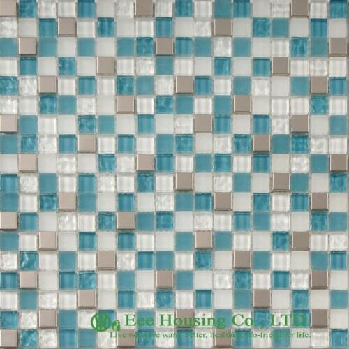 Washable and Durable Crystal Mosaic Tile Manufacturer in China, For Bathroom / Swimming Pools