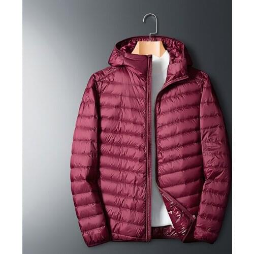 Men Down Jacket 50% Velvet Content Loose Large Size Thin Down Jacket Golden Classic Fashion Warm Slim Casual Down Jacket Men 5XL