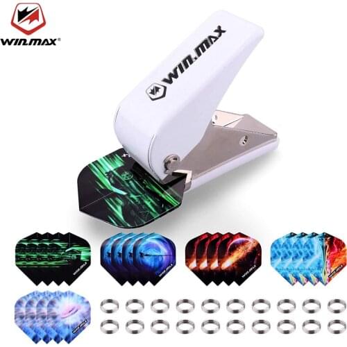 WIN.MAX 5 Sets Standard Shape Dart Pet Flights Hole-punching Machine,90 Pieces Suitable for beginners and experienced players