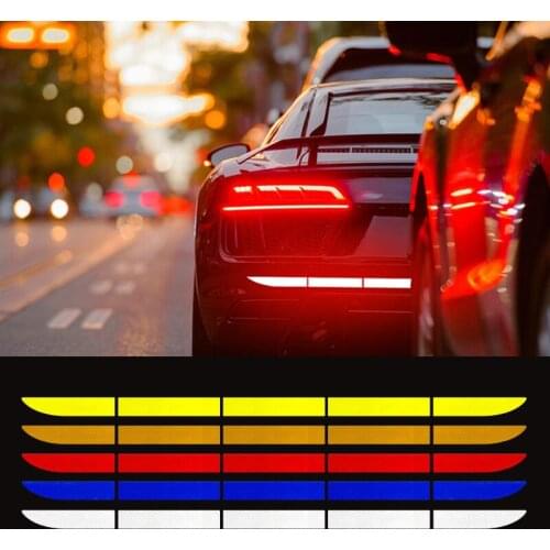 Exterior Warning Strip Reflect Tape Night Safty Drive Warn Strips Sticker For Ford Focus 2 3 Fiesta Mondeo Ecosport Kuga