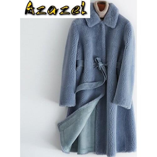 Real Coat Female Jacket Autumn Winter Women Clothes 2020 Korean Sheep Shearling Fur Tops Suede Lining Manteau Femme ZT4498