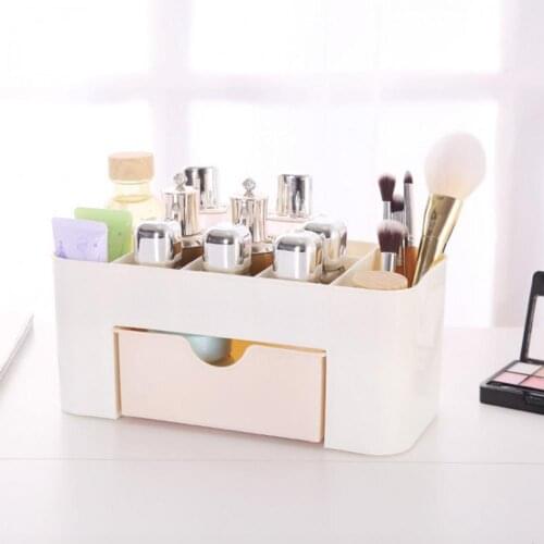 Plastic Cosmetic Makeup Brush Holder Storage Drawer Desktop Sundries Organizer