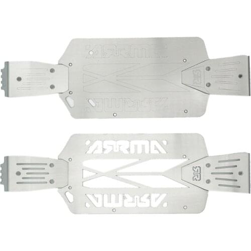 Full Chassis Protector Skid Stainless For ARRMA 1/10 4WD BIG ROCK CREW CAB 4X4 RC CAR PARTS