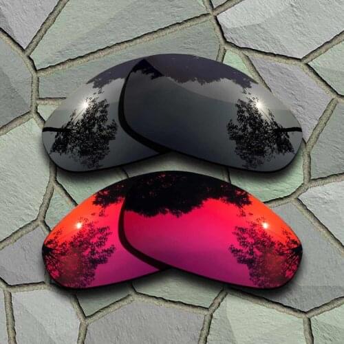 Grey Black&Violet Red Sunglasses Polarized Replacement Lenses for Oakley Juliet