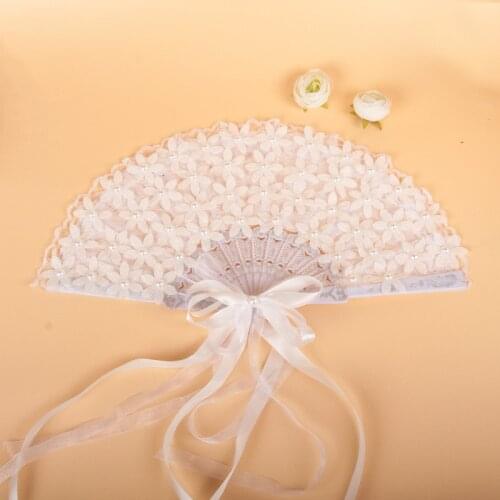 Checking out Wedding Feather Photo Props Custom Hand Fan with Feather Lace Dance with Sequin Stone