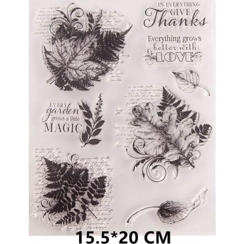 2021 New Leaves Clear Stamps DIY Scrapbooking Craft Supplies Rubber Silicon Seals Card Album Hobby ink pad Stamping
