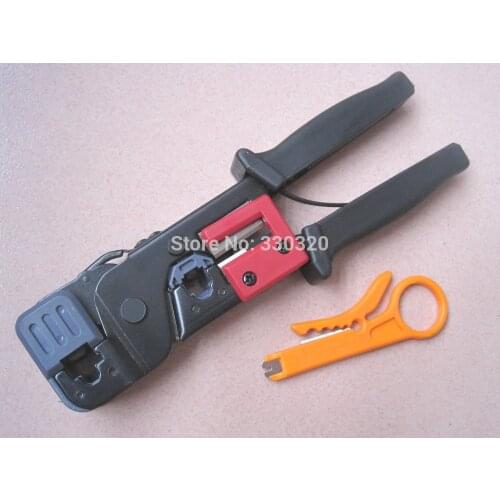 RJ45 RJ11 Cable Crimper Crimp + Strip Cut Tool Network