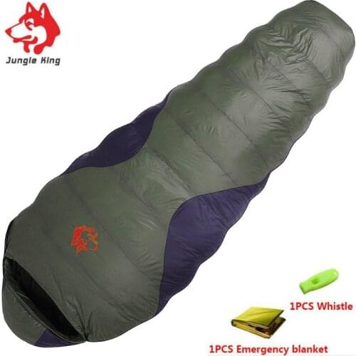 Jungle King CY660 1800G Mummy Cotton Models Ultralight Adult Outdoor Down Sleeping Bag Thick Leisure Camping Winter Sleeping Bag