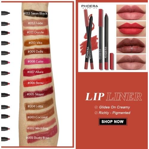13 Colors Lip Liner Set Long Lasting Matt Smooth Pencil for Lip Contour Lipline Multi-functional Makeup Cosmetics Pen TSLM1