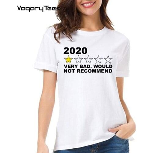 2020 One Star Very Bad Would Not Recommend Funny 2020 Essential T-Shirt Terrible Year T-shirt Funny women Tops Sarcastic Unisex