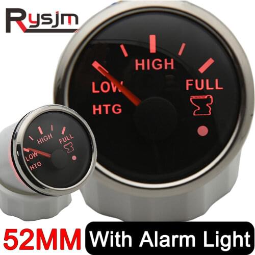 52mm Sewage Gauge HTG Holding Tank Level Gauge Marine Boat Digital Sewage Level Gauge With Alarm & Backlight For Boat Car RV