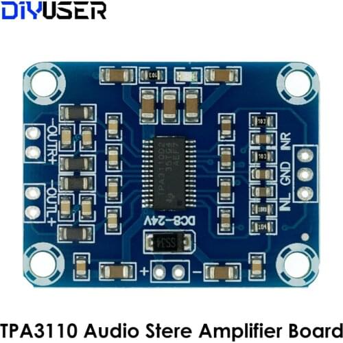 TPA3110 2X15W Digital Audio Stere Amplifier Board Module Mini Binaural AMP Controller 100dB DC 8-18V Max 3A