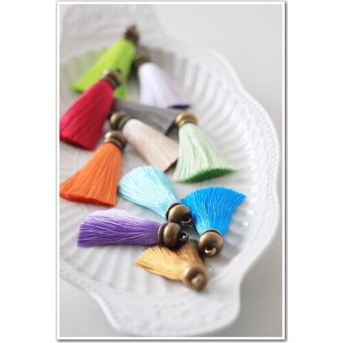 Dailylike Vintage Polyester Cotton Ice Silk Bronze Cap Tassel Trim DIY Sewing Curtains Accessories DIY Home Wedding Decoration