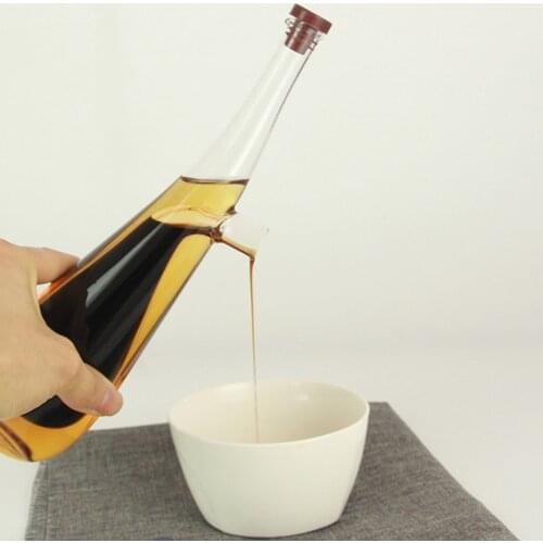 Home Glass Olive Oil Dispenser Bottle Oil Pourer Dispensing Bottles Oil Vinegar Sauce Bottle Kitchen Dinnerware Set