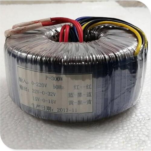 Dual 32V dual 15V 300W toroidal transformer ring cattle HIFI audio dedicated pure copper wire manufacturing