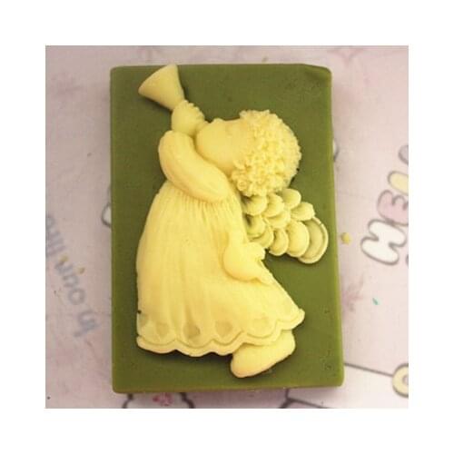 C167 soap mold/handmade soap mold/silicone mold/soap die/silica gel soap die blowing suona angel