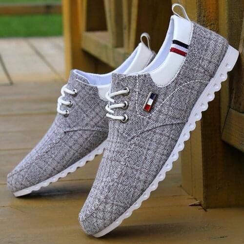 Peas Phoes Walking Men Shoes Men Casual Shoes 2021New Spring Hot Sale Sweat-Absorbant Breathable Casual Canvas Men Driving Shoes