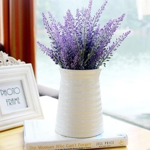 Mitation Ceramic White Plastic Vase Water Pattern Bottle Thread Flower Arrangement Flower Container Dried Flower Container
