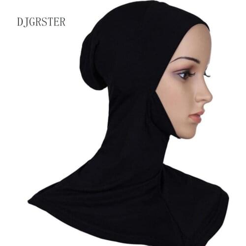Islamic Underscarf Hats Crossover Classic Style Hijab Headwear Full Cover Soft Stretchble Muslim Sport Inner Hijab Caps