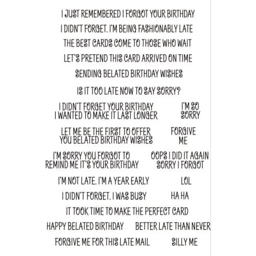 Sorry BIRTHDAY Transparent Clear Silicone Rubber Stamp Seal DIY Scrapbooking photo Album A0773