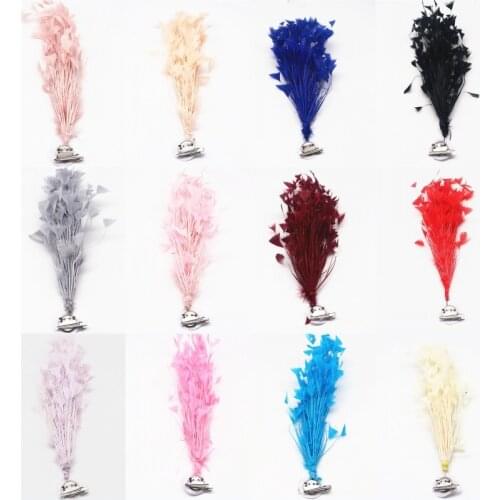 Nice Wedding Corsages Flower Feathers Dance Latin Dance Decoration Elegant Dinner Party Plume Headwear DIY Accessories