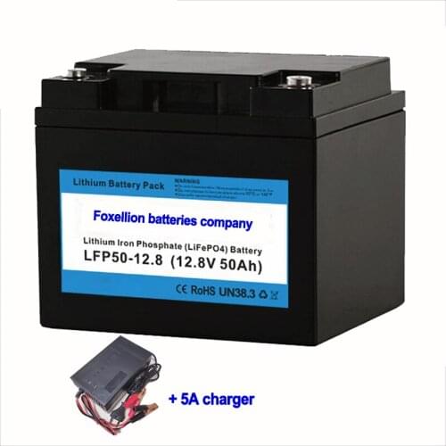Lithium iron phosphate battery solar batteries 12v 40ah 50ah 32700 lifepo4 50A BMS E-motor Scooters Car Starter EV + 5A charger