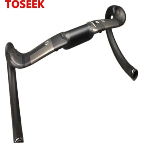 TOSEEK UD Matte Road Track Bike Bicycle Racing Drop Bar Handlebar 31.8 X 400/420/440mm Road Hanldebar Full Carbon Carbon Steel