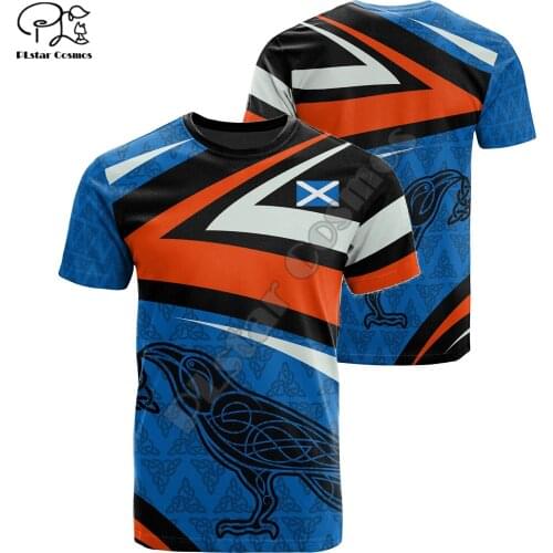 PLstar Cosmos Fashion Scotland Symbol 3D Print Summer Men/Women T-Shirts Flag Short-Sleeve Tee Hip Hop Casual Streetwear S6