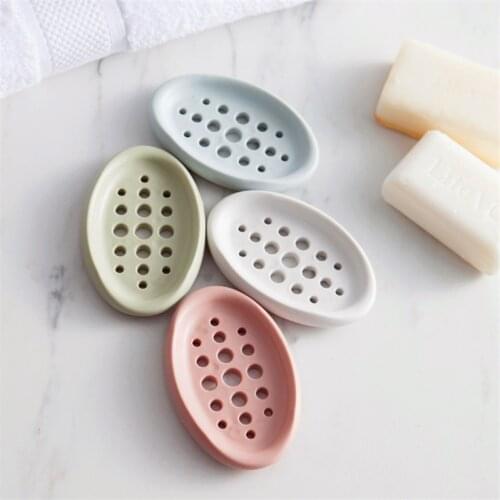 New Hot Sell Silicone Non-slip Soap Holder Dish Bathroom Shower Storage Plate Stand Hollow Dishes Openwork Soap Dishes Soap Box