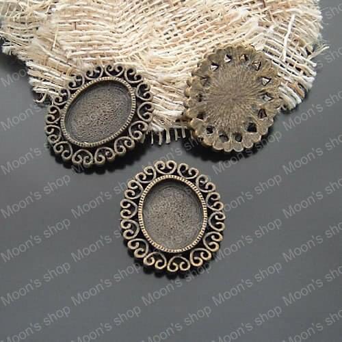 Wholesale 29*23.5mm Antique Bronze Alloy Pendants Base Cameo Settings Findings Accessories 20 pieces (JM1532)