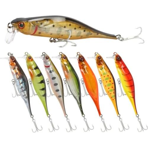 Diving Depth 0.3-1.5M Swimbait 3D Simulation Eyes 12 Colors 10.4cm/12g Artificial Minnow Suspended Sinking Plastic Hard Bait