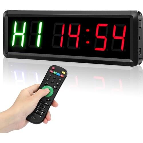 1.5inch Programmable Remote control LED crossfit timer Interval Timer garage timer sports training clock Crossfit gym timer