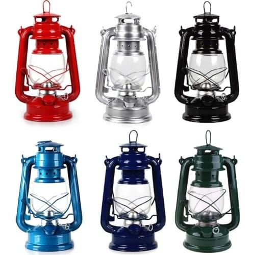 NICEFurniture Retro Classic Kerosene Lamp Dimmable Lanterns Wick Vintage Portable Camping Light Outdoor Decoration
