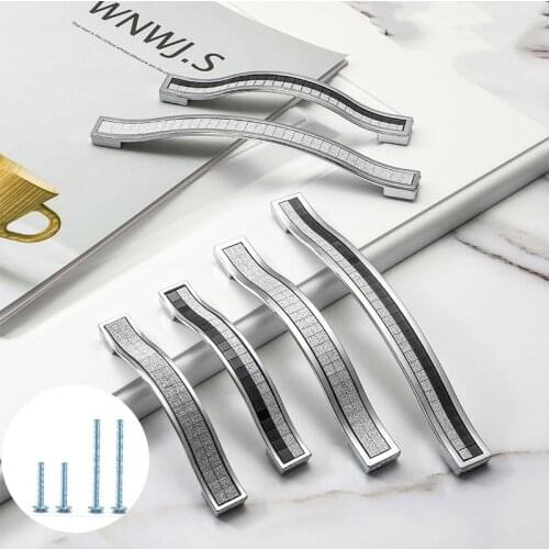Rhinestone Crystal Drawer Europe Style Aluminum-Alloy Furniture Door Pull Handle for Drawer Cabinet Cupboard Kitchen Hardware